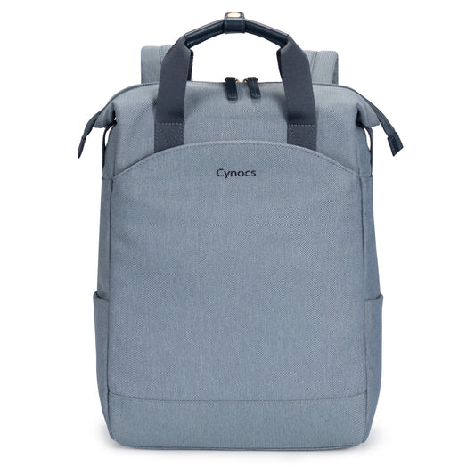 Blick auf das separate, dick gepolsterte Laptopfach im Inneren eines Cynocs rPET Business Rucksacks